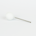 Bosko replacement primer brush with white bristle head and twisted wire stem, lying flat on white background
